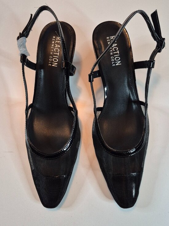 Kenneth Cole Reaction Shoes - Kenneth Cole Reaction Women's Maggie Black Mesh, Size 7, Kitten Heel, Toe, NEW